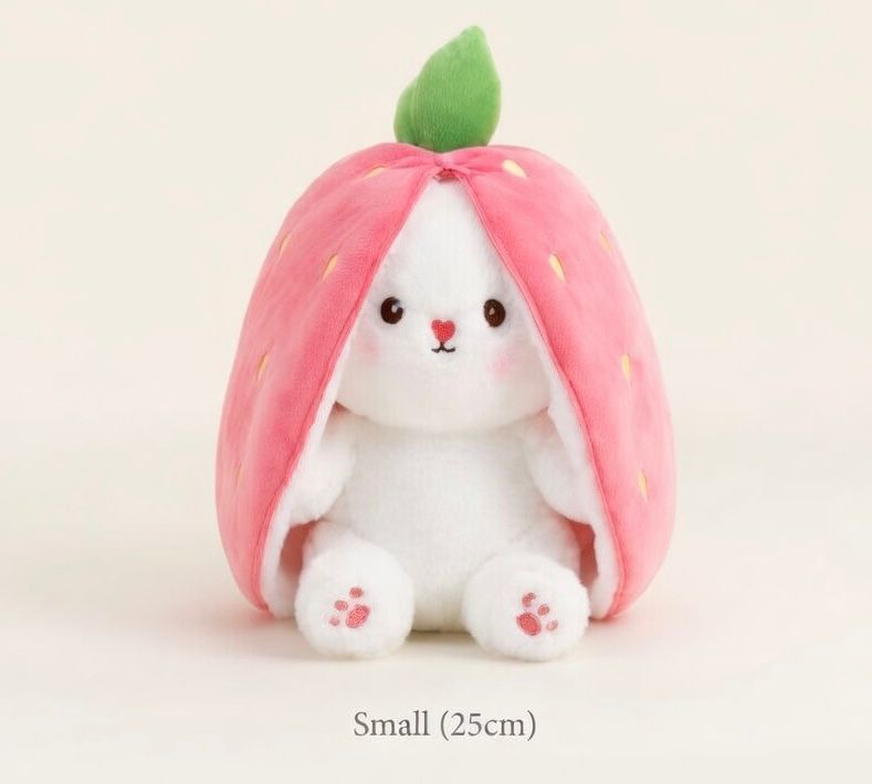 Strawberry Bunny Zip Plushie
