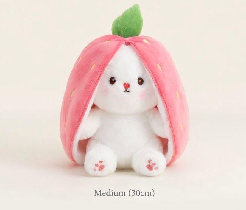 Strawberry Bunny Zip Plushie
